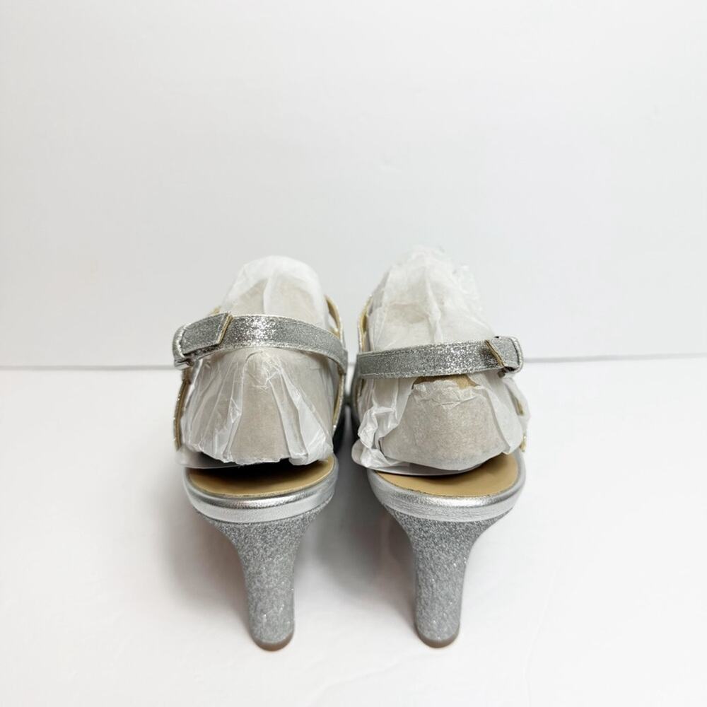 NATURALIZER BAYLOR WOMEN SANDAL SILVER GLITTER SIZE 7 BRAND NEW WITHOUT BOX - Picture 7 of 9